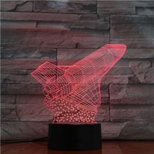 Lámpara Nocturna 3D Lanzadera Espacial Inteligente