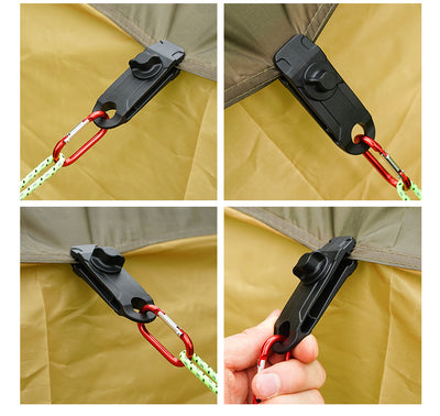 Abrazadera de Sujeción para Carpas y Lonas - Sistema de Anclaje Rápido para Camping