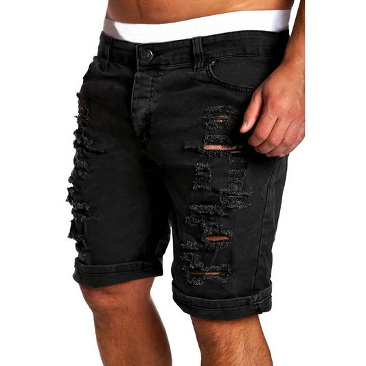 Shorts Casuales Desgastados para Hombre