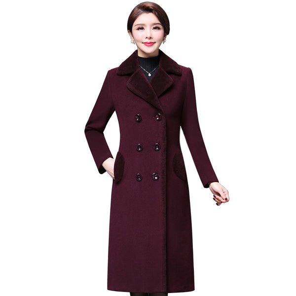 Abrigo de lana para mujer elegante y sofisticado