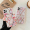 Funda para teléfono con flores retro cosidas