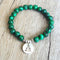 2020 Amazon Hot Explosion Natural Malachite Beaded Bracelet Lotus Buddha Head OHM Yoga Pendant Bracelet Buddha