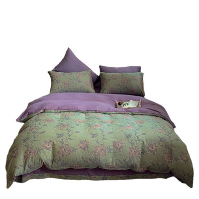 Juego de Sábanas Jacquard de Algodón Gasa Doble Capa - 4 Piezas - Image 5