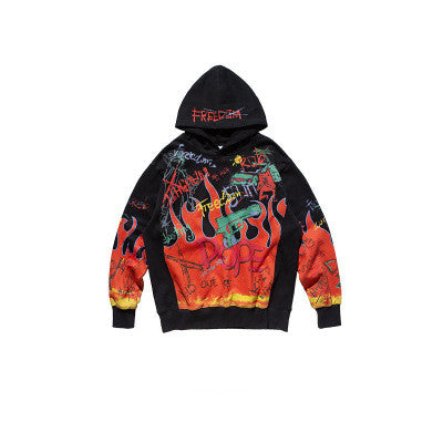 Sudadera Holgada con Capucha y Estampado Graffiti - Image 6