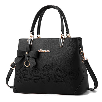 Bolso Tote con Bordado de Rosa - Image 11