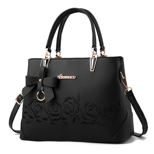 Bolso Tote con Bordado de Rosa - Image 11