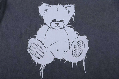 Camiseta Hombre Estampado Oso Vintage Desgastado - Image 7