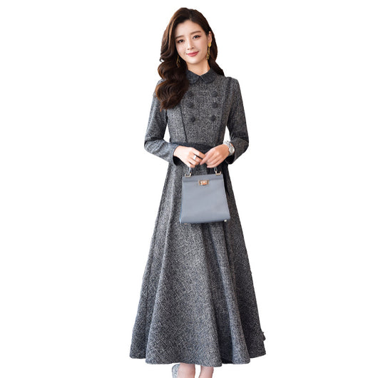 Vestido Largo Elegante con Manga Larga - Diseño Versátil y Moderno