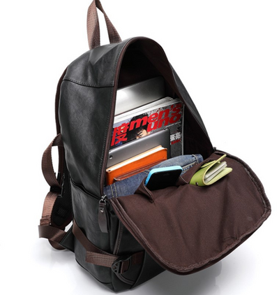 Mochila de Cuero para Hombre - Estilo Moderno Bolsa Escolar - Image 3