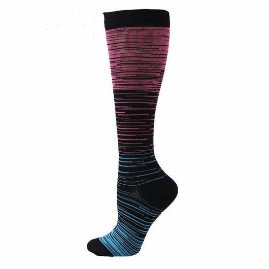 Calcetines Deportivos Unisex Degradado Multicolor - Tubo Medio en Nylon - Image 8