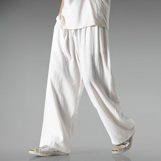 Pantalones Anchos de Lino y Algodón para Tallas Grandes - Cómodos y Transpirables - Image 11