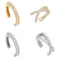 Aretes Clips Chapados en Cobre Dorado con Circonitas Preservadas
