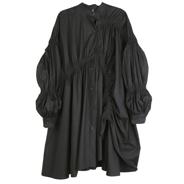 Vestido Camisa con Corte Irregular