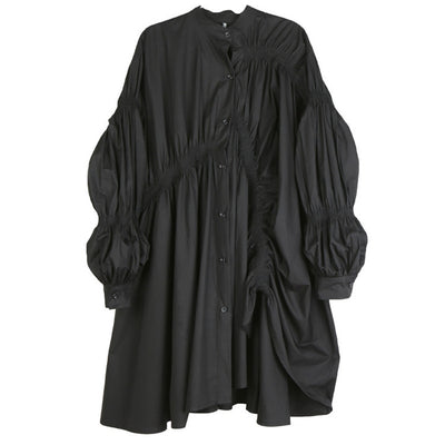 Vestido Camisa con Corte Irregular