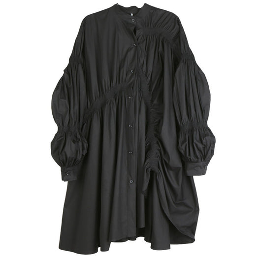 Vestido Camisa con Corte Irregular