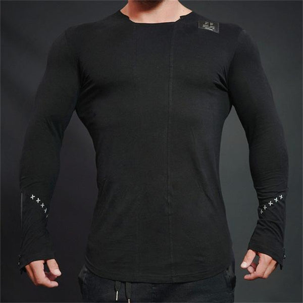 Playera Deportiva de Manga Larga para Musculación