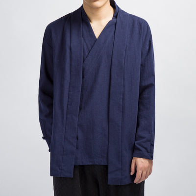 Abrigo Falsa Dos Piezas en Lino - Top de Moda Talla Grande - Image 4