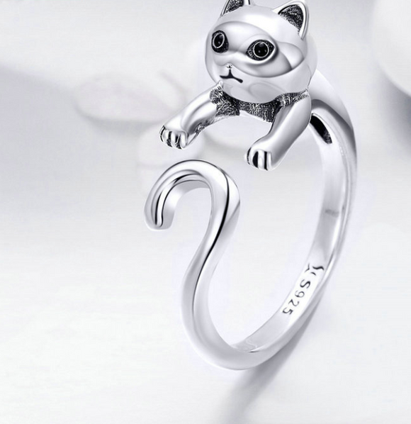 Anillo de Gato Travieso - Diseño Lindo y Ajustable