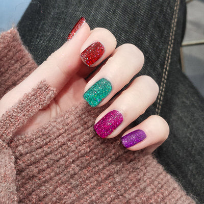 Uñas de Terapia Lumínica Arcoíris con Diseño de Estrellas - 29 Colores - Image 6