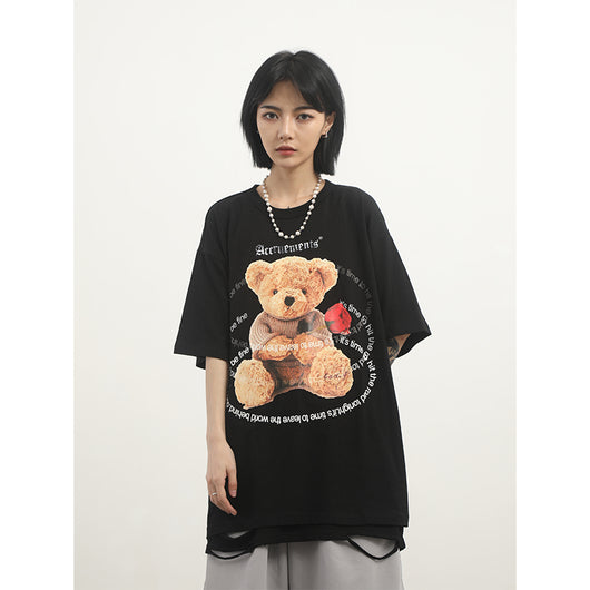 Playera Estampado Oso de Manga Corta - Image 11