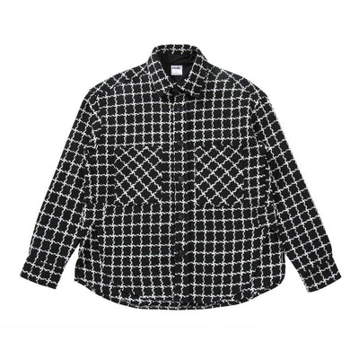 Chaqueta Camisa Cuadros Blanco y Negro - Estilo Urbano Versátil