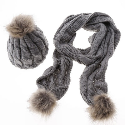 Conjunto de Gorro y Bufanda de Lana para Mujer Diseño Figura 8 - Image 14