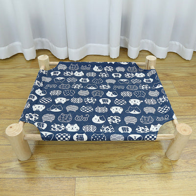 Cama de Camping de Madera para Gatos con Arenero Integrado - Image 23