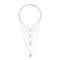 Multi-layer Moon Pendant Necklaces for Women Bohemian Wafer Elegant Necklace Plateado