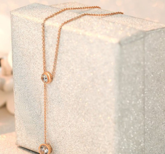 Collar de Oro Rosado 18K Laminado en Acero Inoxidable con Perforación Simple - Image 8