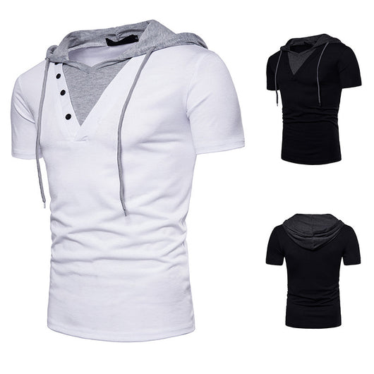 Playera Deportiva con Capucha de Manga Corta para Hombre - Image 5