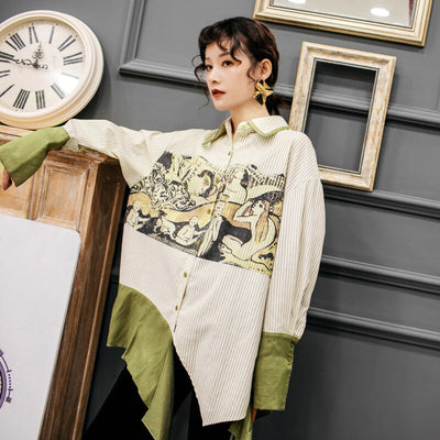 Playera con Estampado Artístico