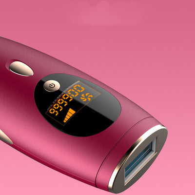 Dark blue and gold IPL depilation apparatus with a digital display showing '999900' and a power button. - Image 2