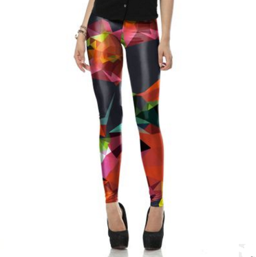 Leggings Geométricos de Diamantes en Colores Vibrantes