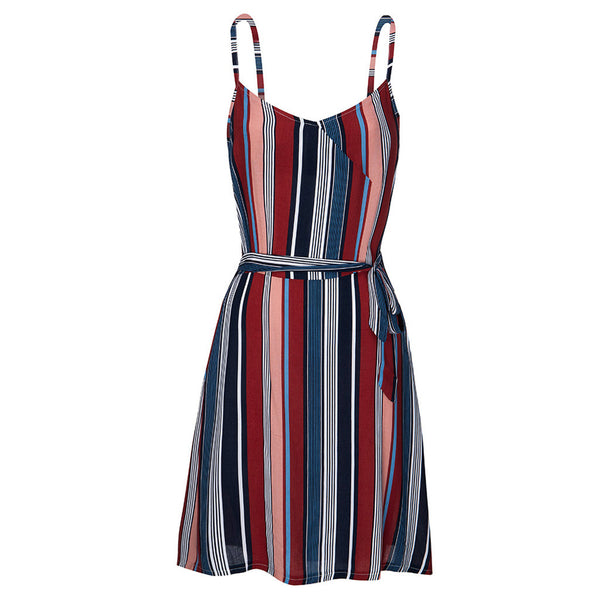 Vestido Largo de Tirantes con Rayas de Colores - Image 11