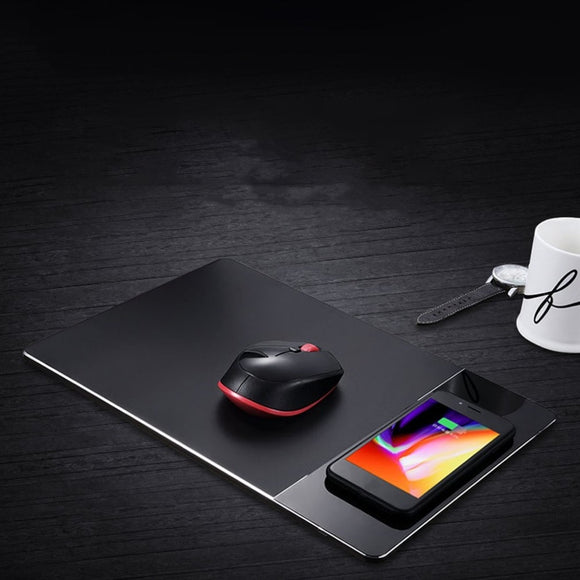 Mousepad Cargador Inalámbrico Aluminio Premium