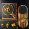 Plato de Madera para Pizza - Tabla Redonda de Madera Negra
