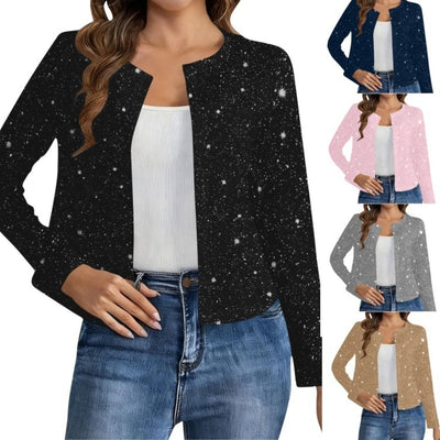 Cardigan Elegante con Detalles en Dorado para Mujer