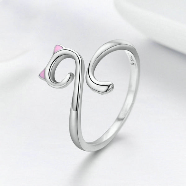 Anillo de Plata 925 Amor Felino