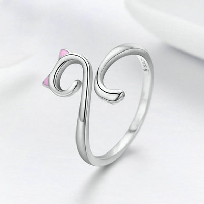 Anillo de Plata 925 Amor Felino
