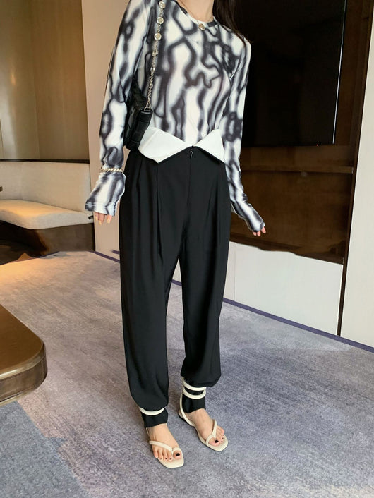 Pantalones con Cintura Falsa de Dos Piezas - Image 3
