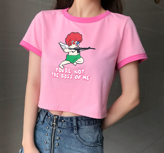 Playera Suelta Estampada de Manga Corta - Image 6