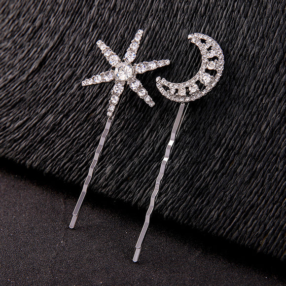 Horquillas de Estrellas y Luna - Accesorios Elegantes para el Cabello