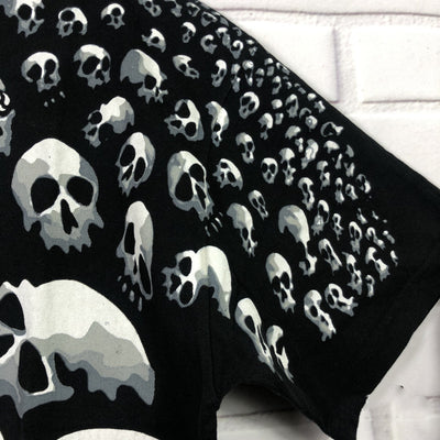 Camiseta Rap Rock Calavera Densa Manga Corta - Image 15