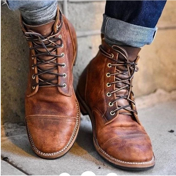 Botas Bajas con Cordones Talla Grande Estilo Europeo y Americano