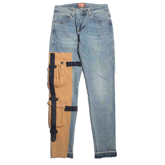Jeans Desgastados con Detalles de Trabajo