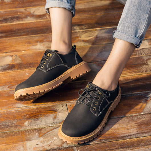 Zapatos Casuales de Cuero Estilo Retro Martin para Hombre - Image 4