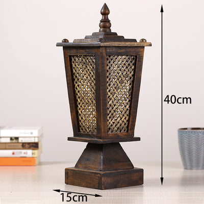 Lámpara de Mesa Retro Bambú para Mesita de Noche - Image 4
