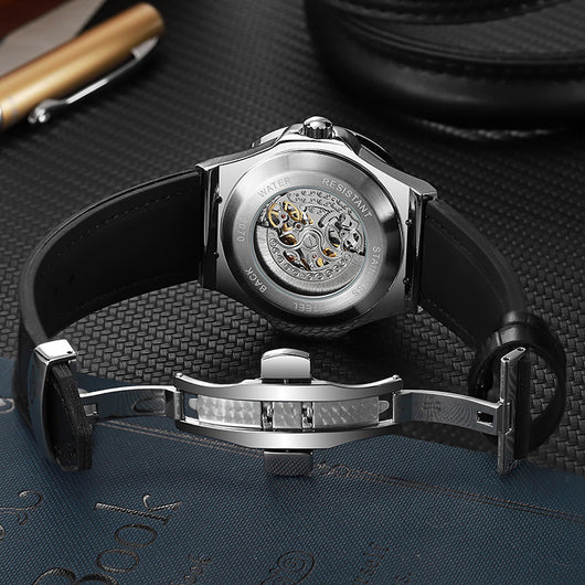 Reloj Mecánico Automático para Hombre con Movimiento Hueco y Diamantes - Image 3