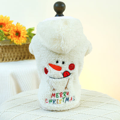 Abrigo Navideño Cálido para Perros y Gatos - Diseño Muñeco de Nieve Esponjoso - Image 5