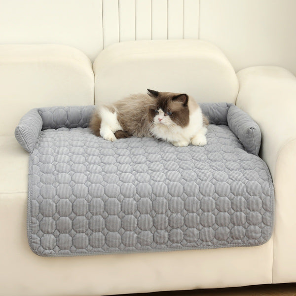 Cama Nido Calmante para Mascotas con Almohada Cervical y Manta Acolchada
